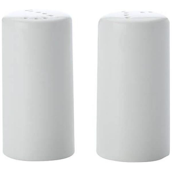 WHITE BASICS CYLINDRICAL SALT & PEPPER SHAKER - MAXWELL & WILLIAMS