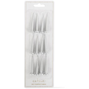 CANDLE BULLETT SILVER 12PK