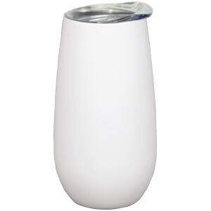 CHAMPAGNE FLUTE STAINLESS STEEL 175ML WHITE - ANNABEL TRENDS