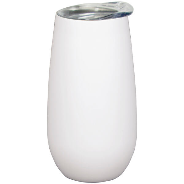 CHAMPAGNE FLUTE STAINLESS STEEL 175ML WHITE - ANNABEL TRENDS