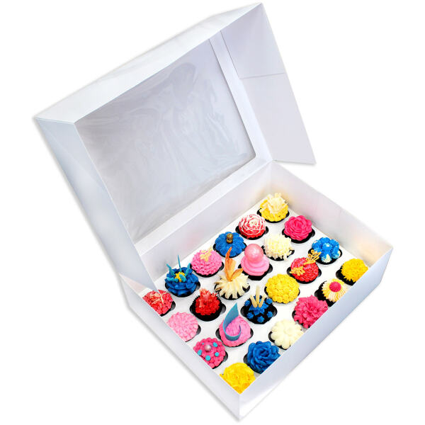 CUPCAKE BOX WHITE 24 - LOYAL