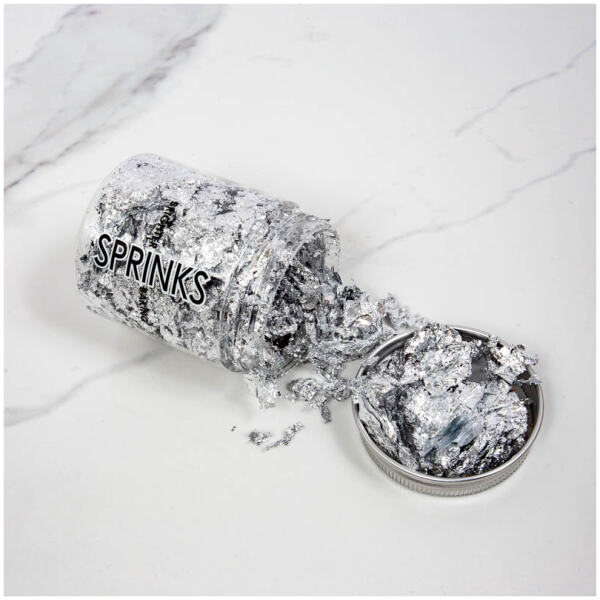 SILVER LEAF FLAKES SPRINKS
