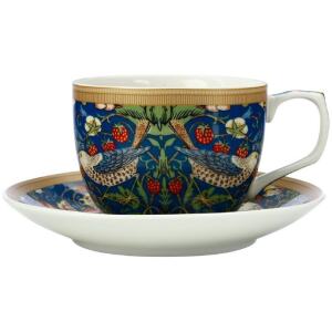 CUP/SAUCER WILLIAM MORRIS STRAWBERRY THIEF BLUE - MAXWELL & WILLIAMS
