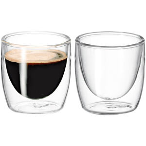 COFFEE GLASS TWIN WALLED CAFFE 150ML SET2- AVANTI