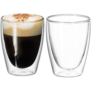 COFFEE GLASS TWIN WALLED CAFFE 250ML SET2 - AVANTI