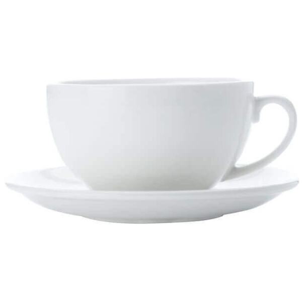 WHITE BASICS TEA CUP/SAUCER 200ML - MAXWELL & WILLIAMS