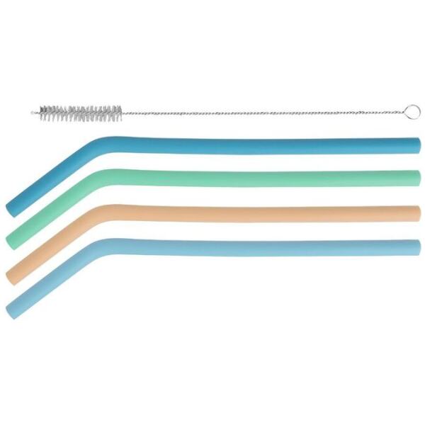 STRAWS SILICONE SET4 - AVANTI