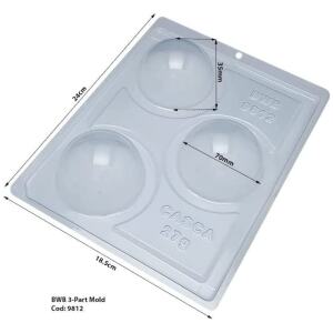 CHOCOLATE MOULD SPHERE 70MM - BWB