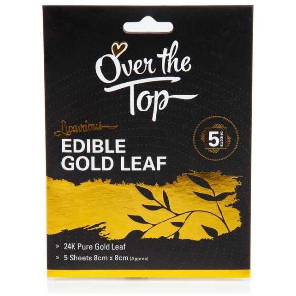 EDIBLE GOLD LEAF 5PC - OVER THE TOP