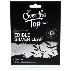 EDIBLE SILVER LEAF 5PCE - OVER THE TOP