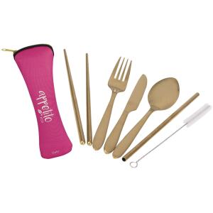 TRAVEL CUTLERY HOT PINK - APPETITO