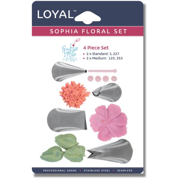 ICING TIP SET SOPHIA FLORAL 4PC - LOYAL