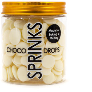 CHOC DROPS NEW WHITE 200GM - SPRINKS