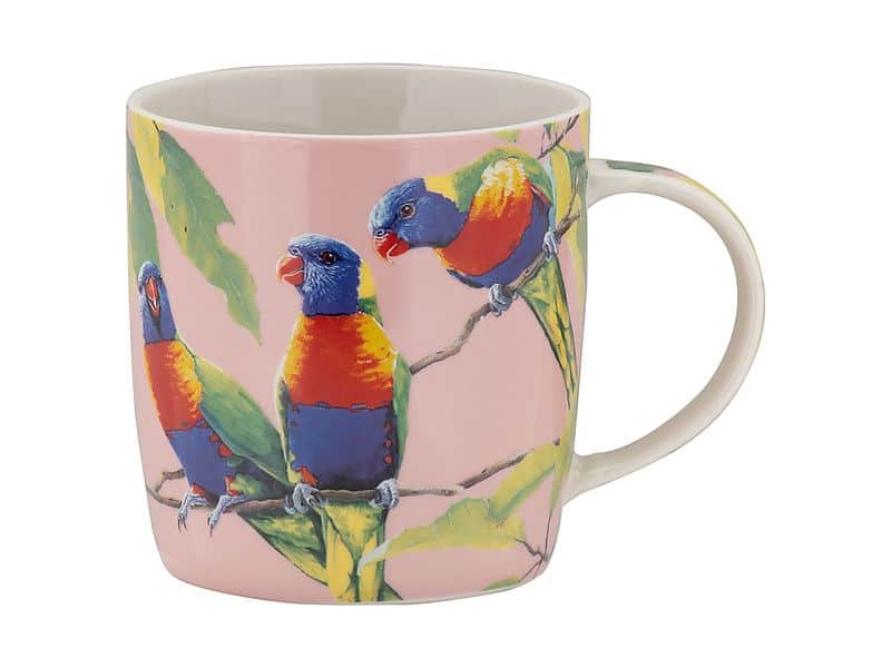 KATHERINE CASTLE MUG BIRD TALK LORIKEET 370ML - MAXWELL & WILLIAMS