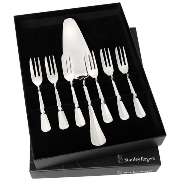 CAKE SERVER AND FORKS - STANLEY RODGERS