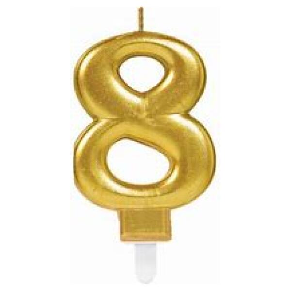 CANDLE FORMAL GOLD 8