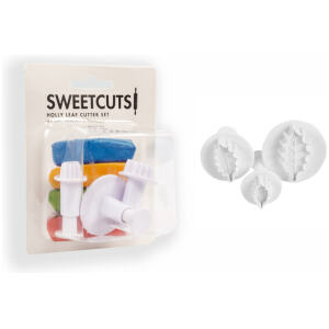 PLUNGER CUTTER HOLLY LEAF SET3 - SWEETCUTS