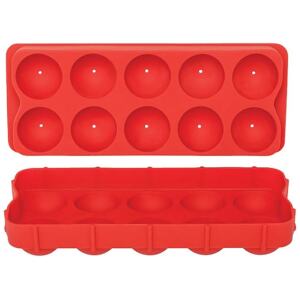 ICE CUBE TRAY SILICONE BALL RED