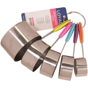 MEASURE CUP SET5 COLOURED HANDLES - LOYAL