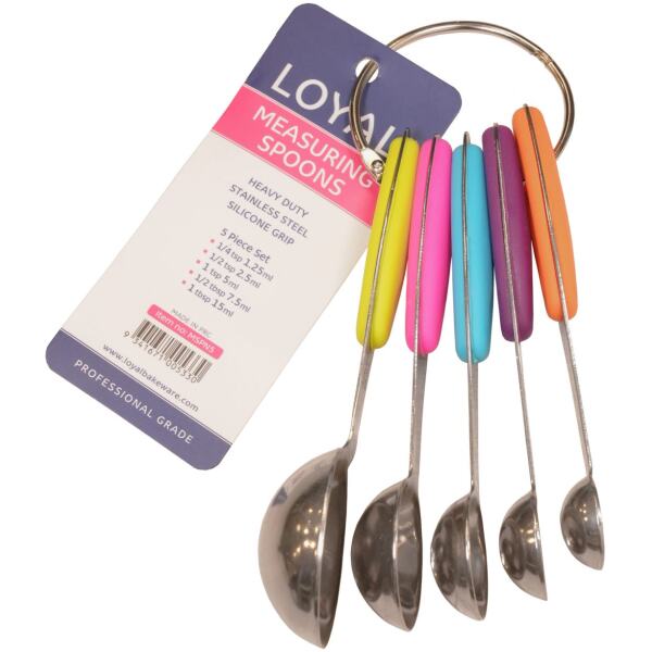 MEASURE SPOON SET5 COLOURED HANDLES - LOYAL