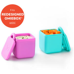 OMIEDIP SILICONE DIP CONTAINERS SET 2 PINK/TEAL