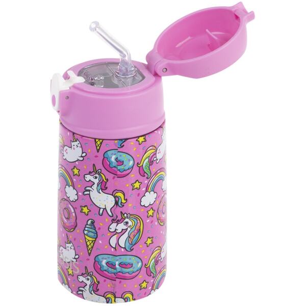 WATER BOTTLE WITH SIPPER 400ML UNICORNS- OASIS - Image 2