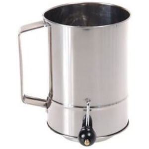 FLOUR SIFTER 8CUP STAINLESS STEEL - CUISENA