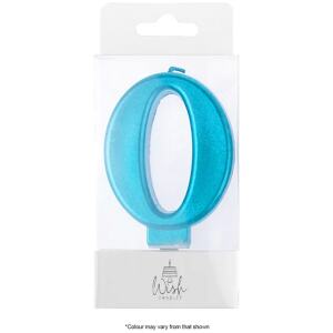 CANDLE NO 0 BLUE METALIC - WISH