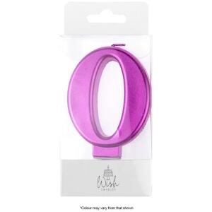 CANDLE NO 0 PINK METALIC - WISH