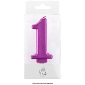 CANDLE NO 1 PINK METALIC - WISH