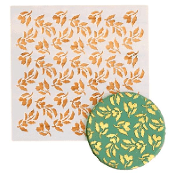 STENCIL GUM LEAF PATTERN - SWEET THEMES