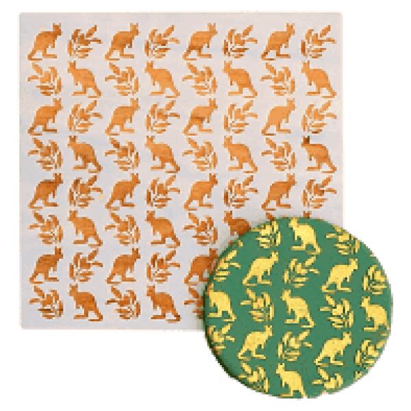STENCIL GUM LEAF AND KANGAROO - SWEET THEMES