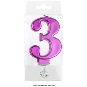 CANDLE NO 3 PINK METALIC - WISH