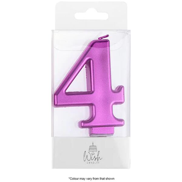CANDLE NO 4 PINK METALIC - WISH