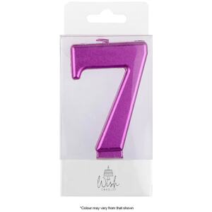 CANDLE NO 7 PINK METALIC - WISH
