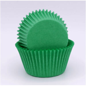 BAKING CUPS 550MM LIGHT GREEN 50PK - LEMON TREE