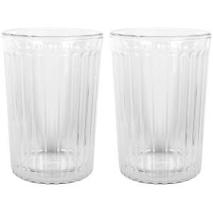 COFFEE GLASS TWIN WALLED RIGATO 350ML SET2 - AVANTI
