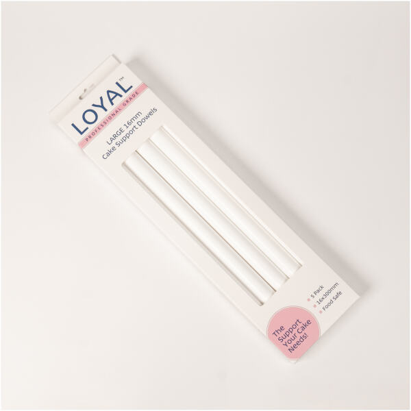 CAKE DOWELS WHITE 16MM 5PK - LOYAL