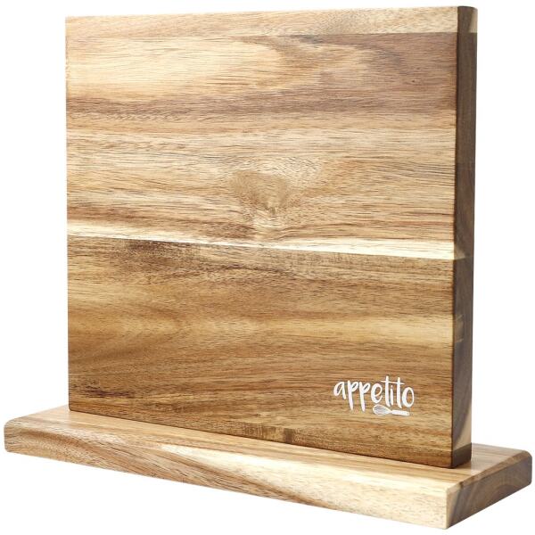 KNIFE BLOCK MAGNETIC DOUBLE SIDED ACACIA WOOD