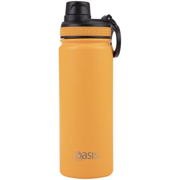 WATER BOTTLE SCREW TOP 550ML NEON ORANGE - OASIS