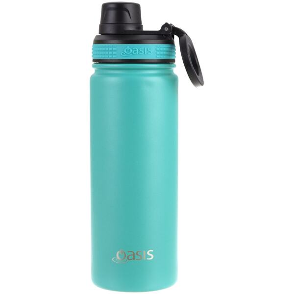 WATER BOTTLE SCREW TOP 550ML TURQUISE - OASIS