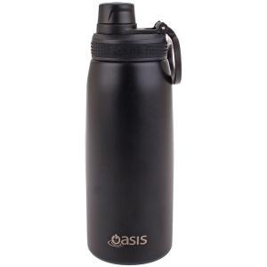 WATER BOTTLE SCREW TOP 780ML BLACK - OASIS