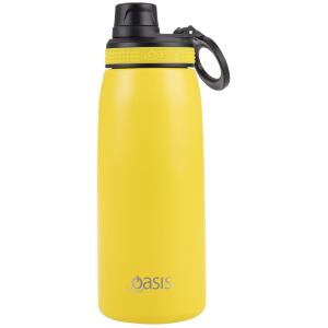 WATER BOTTLE SCREW TOP 780ML NEON YELLOW - OASIS