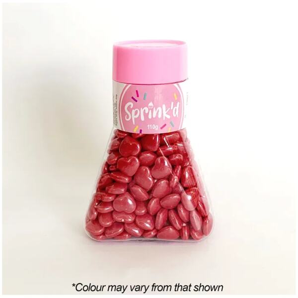 HEARTS METALIC RED - SPRINKD
