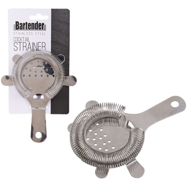 COCKTAIL STRAINER STAINLESS STEEL - BARTENDER