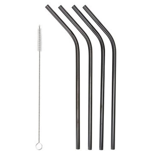 SMOOTHIE STRAWS STAINLESS STEEL SET4 - AVANTI