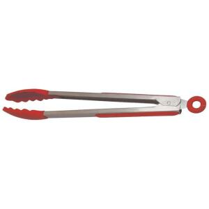 TONGS STAINLESS STEEL SILICONE 30CM RED - AVANTI