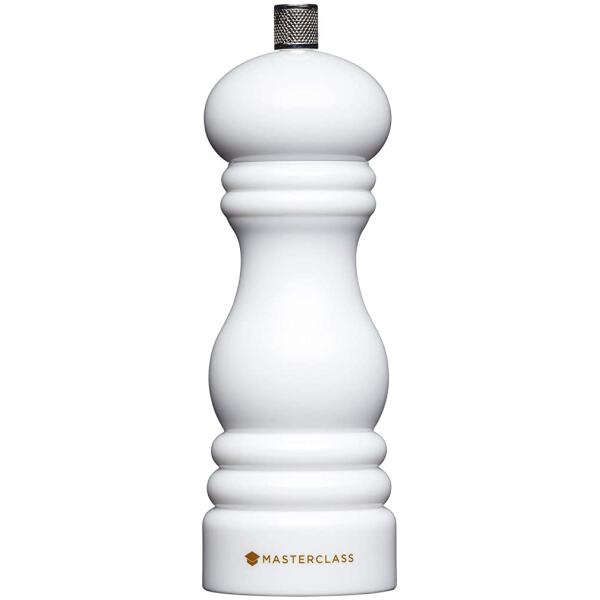 SALT / PEPPER GRINDER CAPSTAN WHITE 17CM - MASTERCRAFT