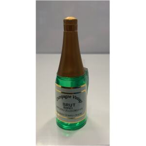 CAKE TOPPER PLASTIC CHAMPAGNE BOTTLE- HOLLYWOOD