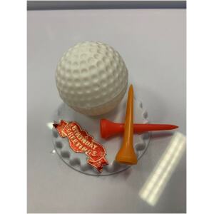 CAKE TOPPER GOLF BALL & TEE - HOLLYWOOD
